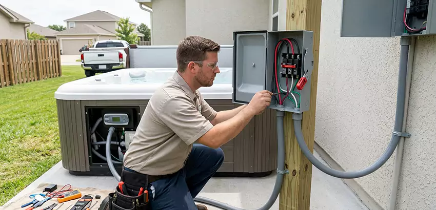 Outdoor Hot Tub Electrical Installation in Peachtree Corners